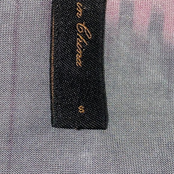 BCBG Maxazria Women's Small  S Pink Black Taupe Gray Abstract Faux Wrap Top - Picture 8 of 8